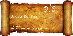 Daday Dorina névjegykártya